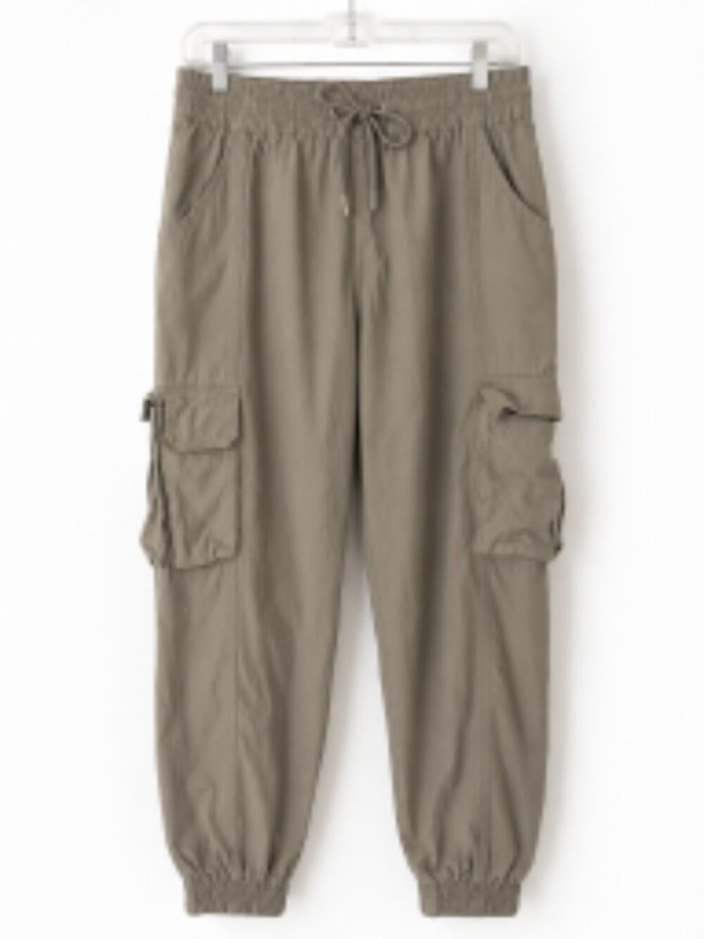 Young LA Men's Taupe Tan Cargo Jogger 202 Streetwear Pant SZ Large